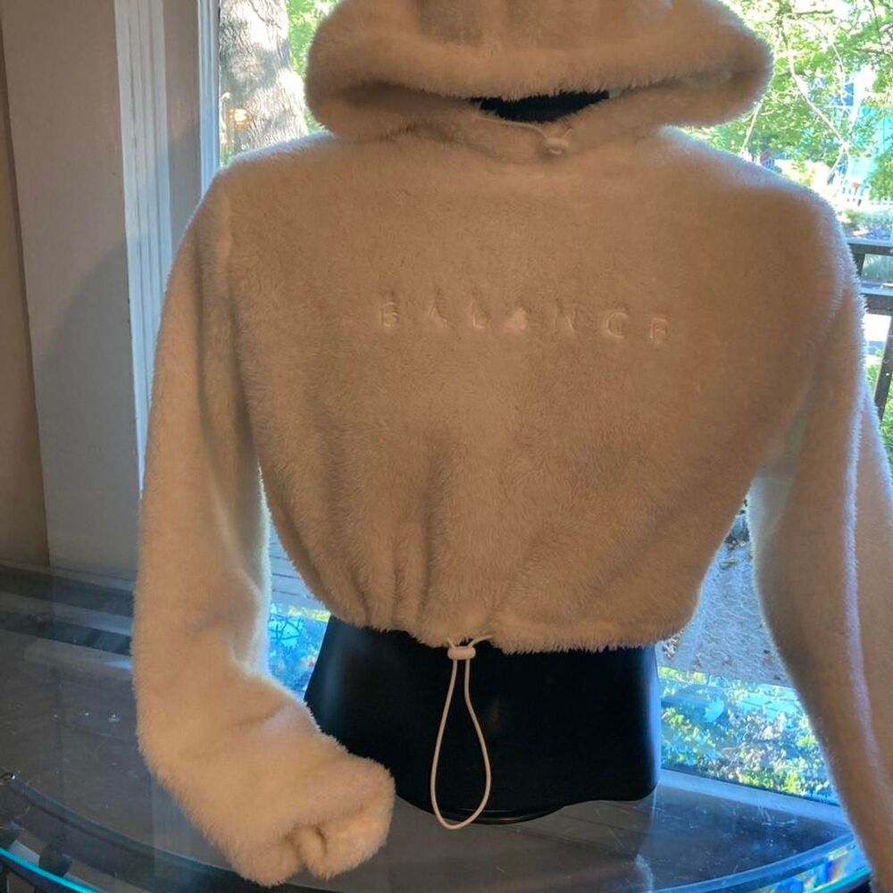 Balance-collection Women's White and Cream Hoodie - Picture 2 of 2